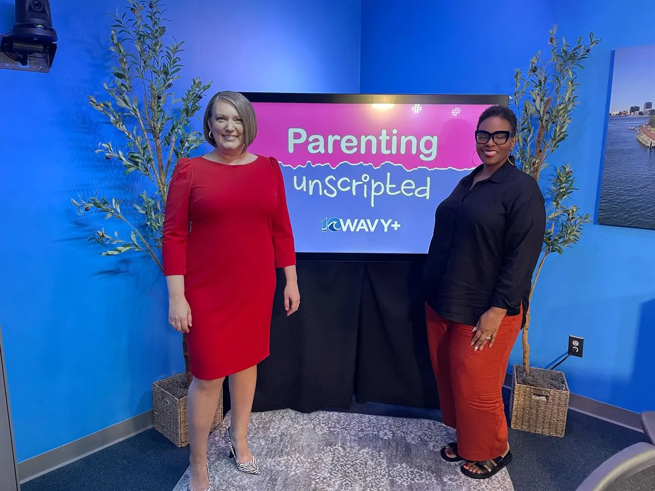 Paula Banks on the set of WAVY TV's Parenting Unscripted